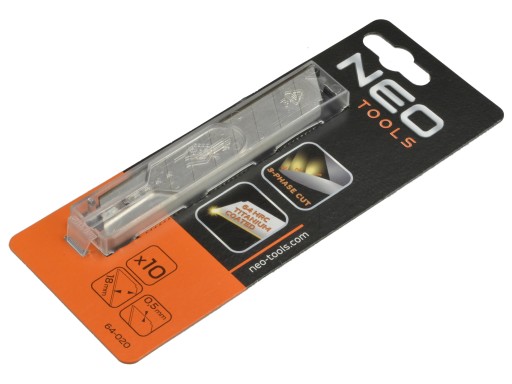 NEO 64-020 Výmenné zlomené čepele titánové 18mm 10 ks