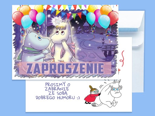 MOOMIN POZVÁNKA NA NARODENINY DIEŤAŤA + OBÁLKA ZDARMA