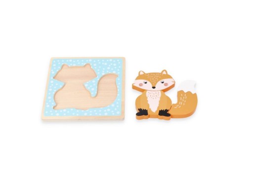 Adam Toys Drevené puzzle pre deti s líškou