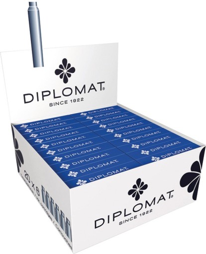 NÁPLŇ PRE DIPLOMAT, 6 KS. MODRÁ