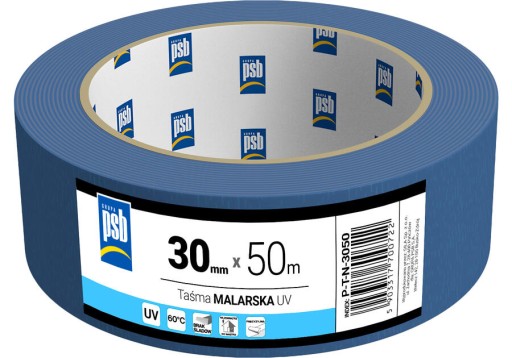 Modrá UV PSB maliarska páska 30mm x 50m