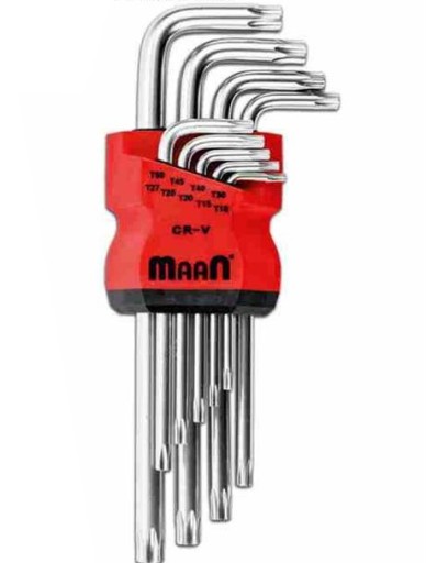TORX PROFI imbusové kľúče, sada 9 prvkov