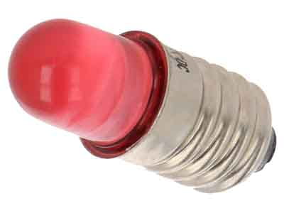 LAT-ZAR12GLED-R Červená LED žiarovka so závitom E10, 12V
