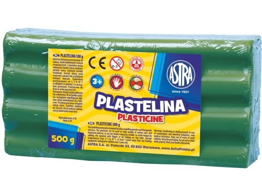 Plastelína 500g Astra zelená