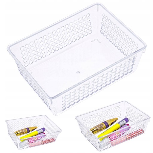 PLASTOVÝ BOX organizér na kozmetiku, 1,5l, košík do kúpeľne, písací stôl