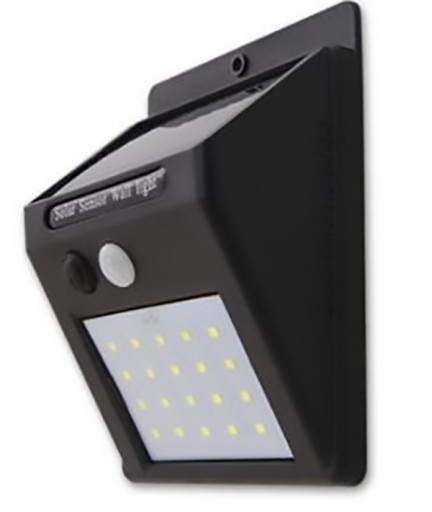 LED SOLÁRNE záhradné LAMPA SO SNÍMAČOM, vonkajšie