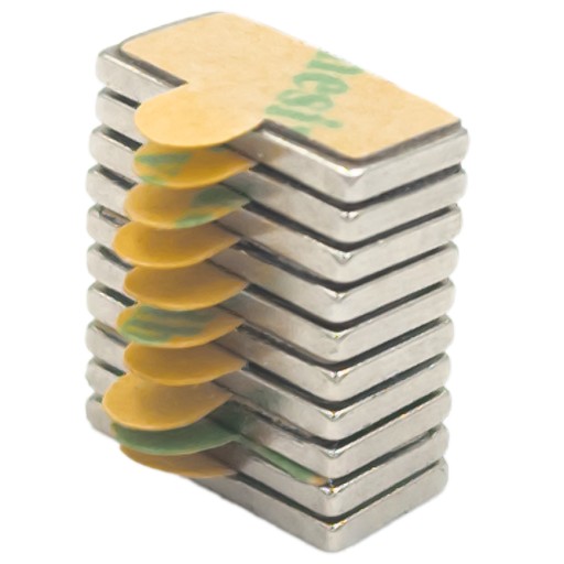 NEODYMOVÝ MAGNET 10x5x1 mm TANIEK S LEPIKOM 3M HUNTER PÁSKA - 10 KS