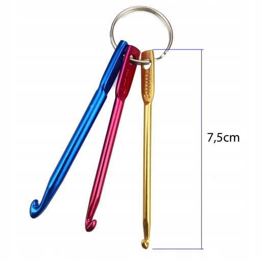 Kľúčenka s DIY háčikmi 5, 4, 3 mm na kľúče