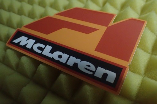 F1 MCLAREN GULF NÁLEPKA NÁLEPKA FORMULA 1 FORMULA 1 11 x 6,7 cm