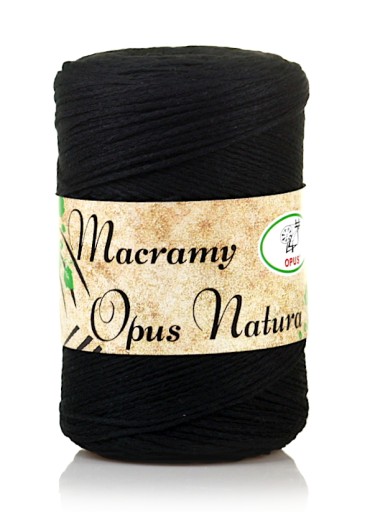 STRING|OPUS|MACRAMA 2MM|MACRAMA|NO 115 Čierna