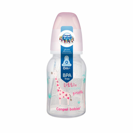 Fľaša úzka 120ml Africa PINK