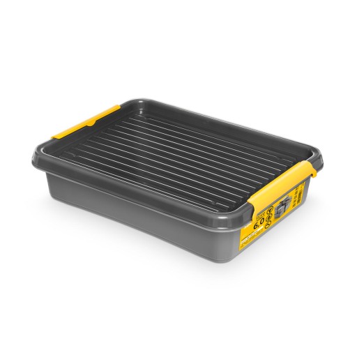 Pevný úložný box SOLID 1502 Graphite 6L s krytom