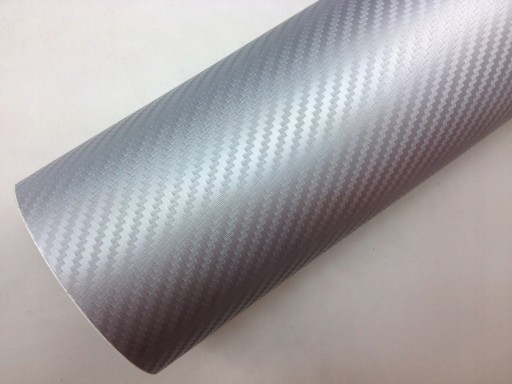 UHLÍKOVÁ FÓLIA UHLÍKOVÁ DYHA 3D STRIEBORNÁ 152 x 50cm