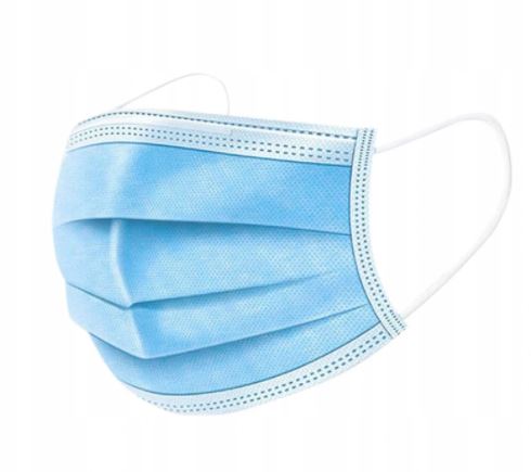 Jednorazová hygienická maska trojvrstvová, 10 ks