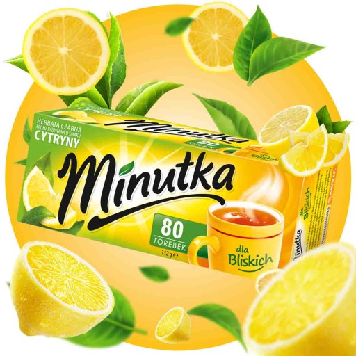 Čierny Express čaj s citrónom Rodinné balenie 112g 80T Minútka