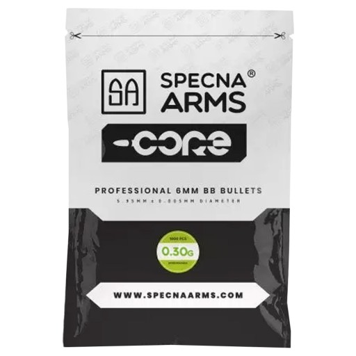 ASG loptičky AIRSOFT CORE BIO MUNÍCIA 0,30G 1000KS SPECNA ARMS BIELA
