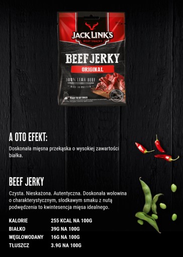Jack Links Beef Jerky Sušené hovädzie Original 60g