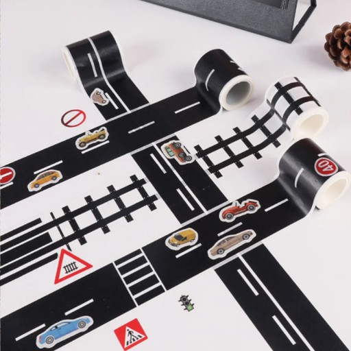 CESTNÁ PÁSKA PRE DETI SAMOLEPIACA STREET TRACKS NÁLEPKA ULIČNÉ NÁLEPKY