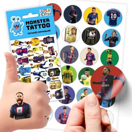 MEGA SADA NÁLEPOK + KVALITA TETOVANIA NEYMAR JR