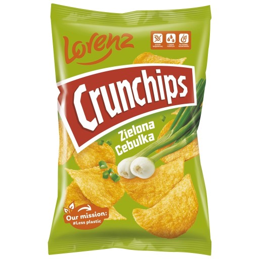CRUNCHIPS Zelené cibuľové chrumky 140g LORENZ