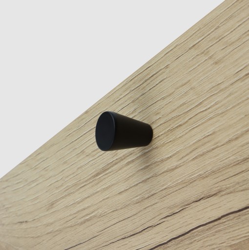 ČIERNY NÁBYTOKOVÝ GOMBÍK MAT ČIERNA NÁBYTKOVÁ KĽÚČKA LOFT TRAPEZOID