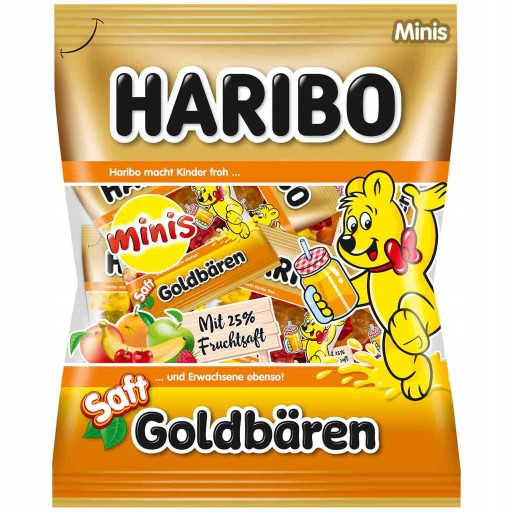 Haribo Fruit Jelly Mini Pack Jemné so šťavou Golden Teddy Bears 220g 14 ks DE
