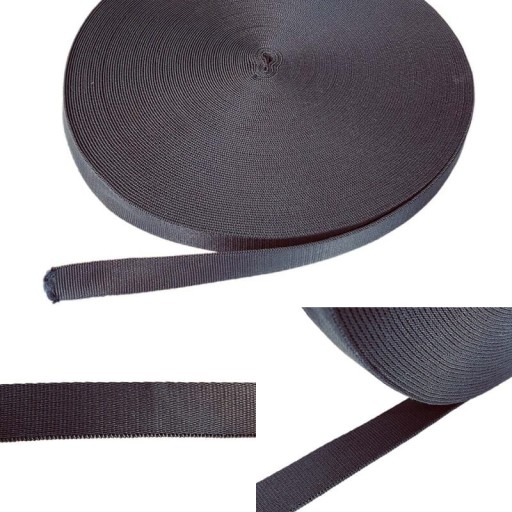 Prepravná páska 25 mm popruh 800 kg 5 metrov Čierna