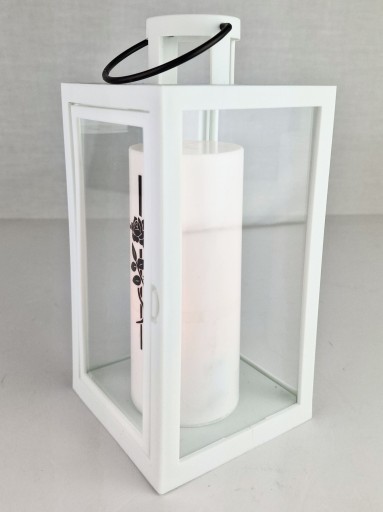 DEKORATÍVNA LAMPIÓNA ZÁHRADNÁ LAMPA OTVÁRAteľná 21CM PRÁZDNÁ BIELA