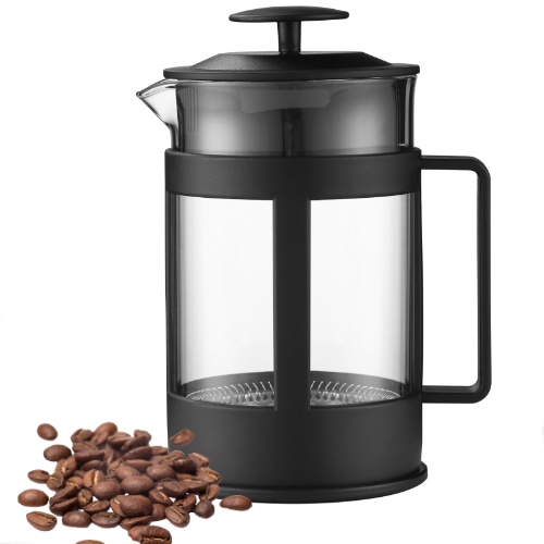Sklenený piestový lúhovač 350 ml so sitkom na kávu čaj bylinky Brocca BR-8976