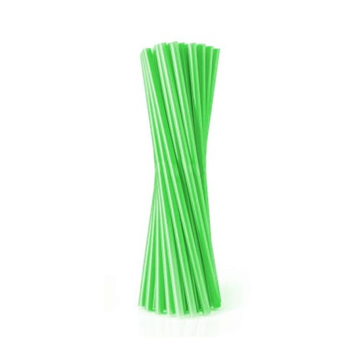 PAPIEROVÉ SLAMKY NA NÁPOJE 19CM ZELENÉ 10 KS