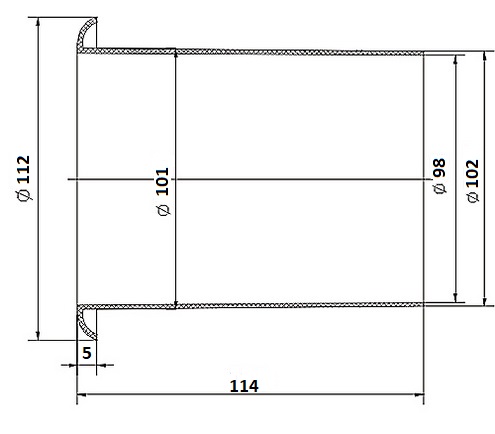 TUBE TUBE TUNNEL BASSREFLEX RT 02780 10,2x11,4