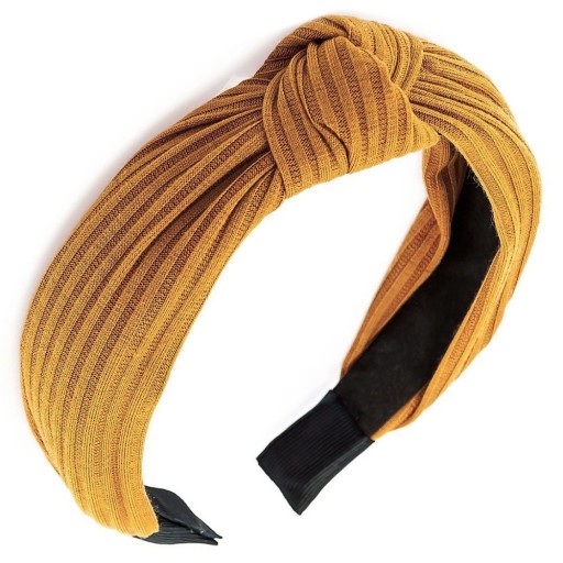 VLÁSENKA, mustard, KNOT, wide, TURBAN