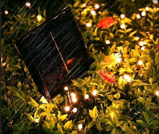 SOLÁRNE VIANOČNÉ LAMPY SOLÁRNE DEKORATÍVNE VONKAJŠIE GARLANDY 100 LED VIANOČNÉ