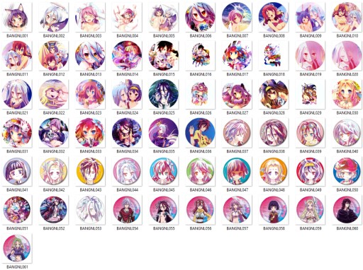 Manga Anime No Game No Life piny MNOHÉ DIZAJNY