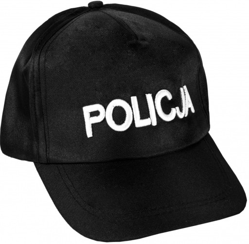 Čierna poľská baseballová čiapka POLICE Policajný kostým