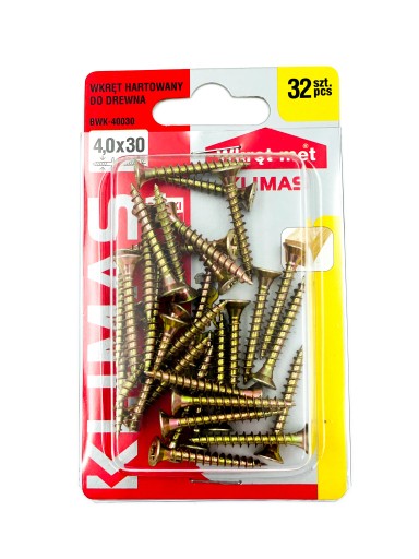 SKRUTKY DO DREVENÉHO NÁBYTKU SKRUTKY MET 4,0x30 mm 32 ks
