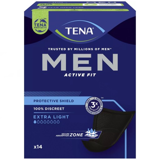 TENA Men Active Fit Extra ľahké savé pánske urologické vložky 14 ks.