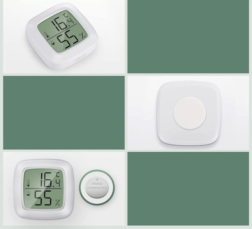 Presný TEPLOMER HYGROMETER Elektronická IZBA + KOMPAKTNÁ BATÉRIA