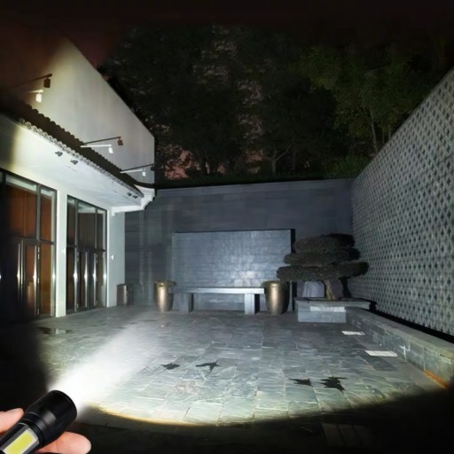 TAKTICKÉ LED SVETLO ZOOM BOČNÝ CLIP COB REFLEKTOR NABÍJACÍ USB