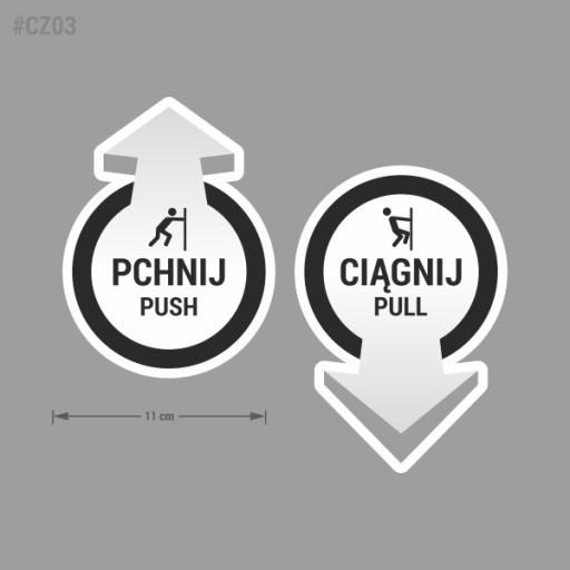 Nálepky Push Pull Push Pull