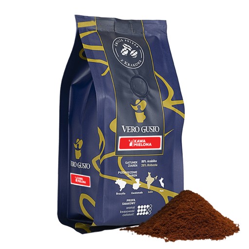 VERO GUSTO - 80% Arabica Robusta mletá káva 250g
