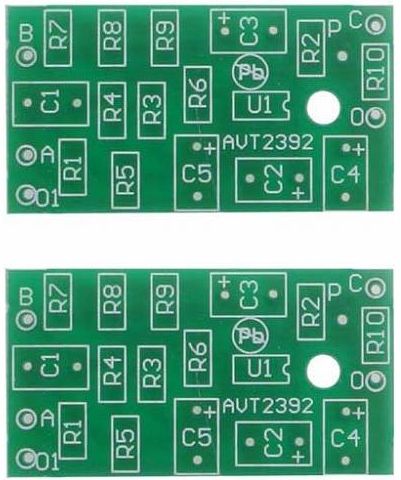 SMD mikrofónový zosilňovač, AVT2392 PCB