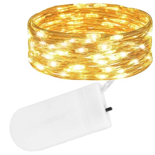 30LED DRÔTOVÉ SVETLO SVETLO VIANOČNÉHO STROMČEKA TEPLÉ BIELE MIKRO STRUNKY NA BATÉRIU