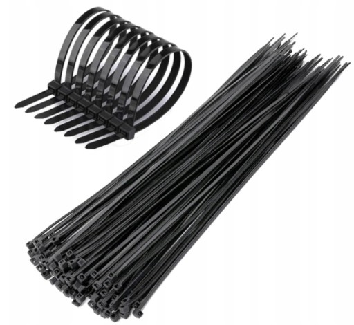 Čierne sťahovacie pásky 100x2,5mm UV 100 ks
