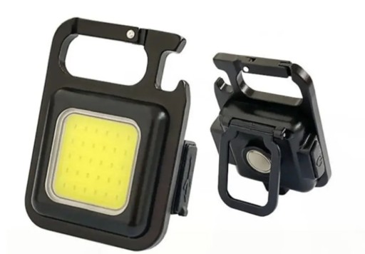 MINI baterka COB LED LAMPA USB VRECKOVÝ OTVÁRAČ KĽÚČENSTVA MAGNETOVÁ NOŽKA