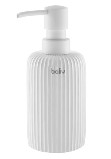 DÁVKOVAČ MYDLA 250ml, BIELY VRSTOVANÝ BALIV