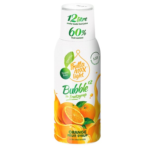 Fruttamax sirupový koncentrát 500 ml pomarančový bez cukru pre LIGHT karbonizátor