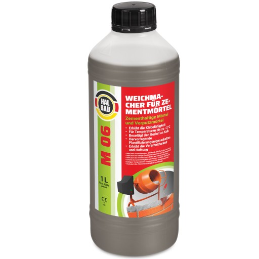 Plastifikátor 1L pre cementové malty HALBAU M06