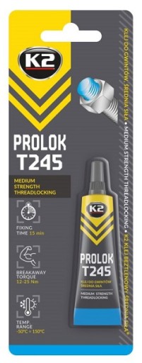 K2 PROLOK STREDNÉ LEPIDLO NA Skrutkovacie závity, STREDNÉ 6ML
