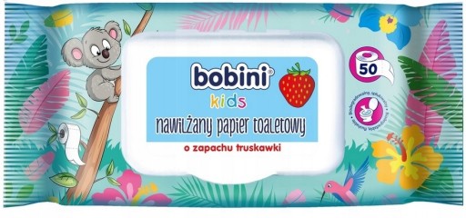 BOBINI KIDS Vlhčený toaletný papier 50 kusov